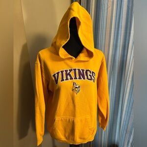 NFL Vikings Gold Crewneck Hoodie with Team Logo Youth XL